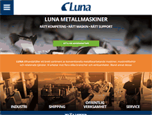 Tablet Screenshot of lunametallmaskiner.com
